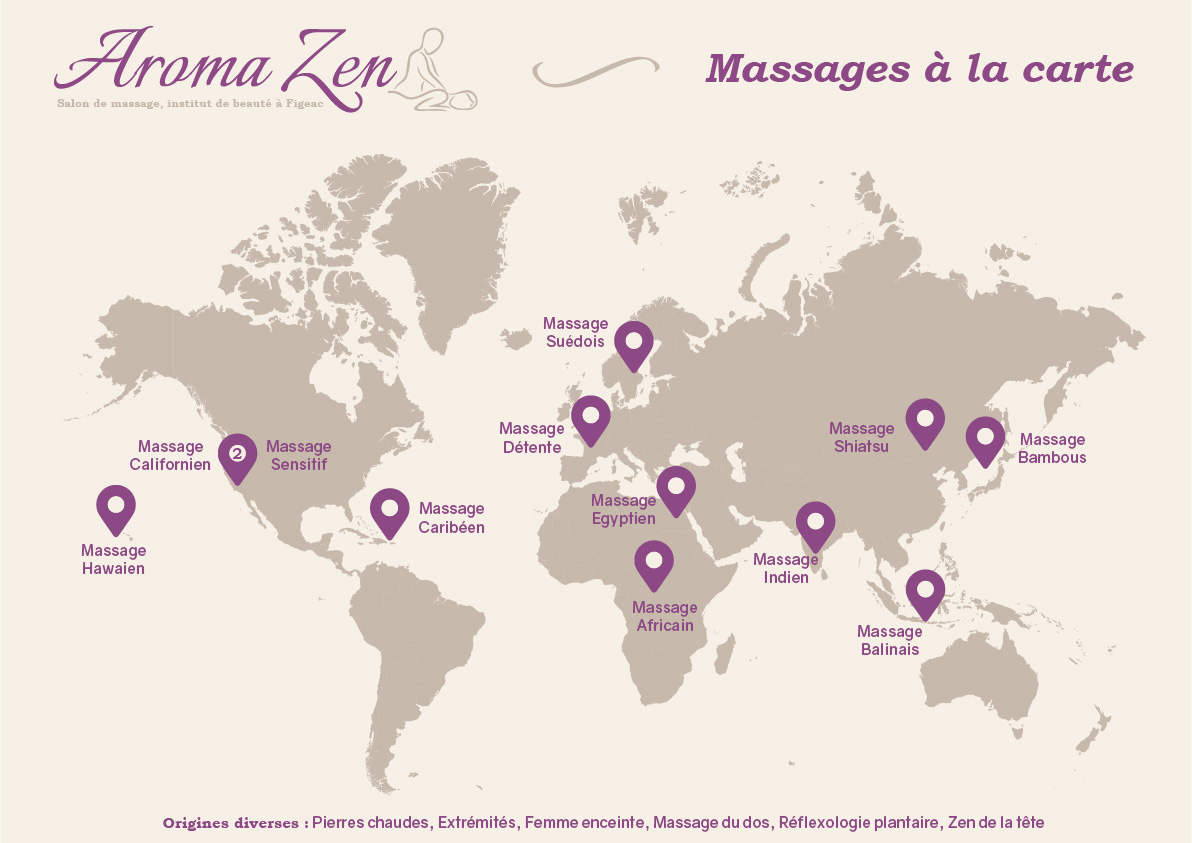 AROMA ZEN Mappemonde massages