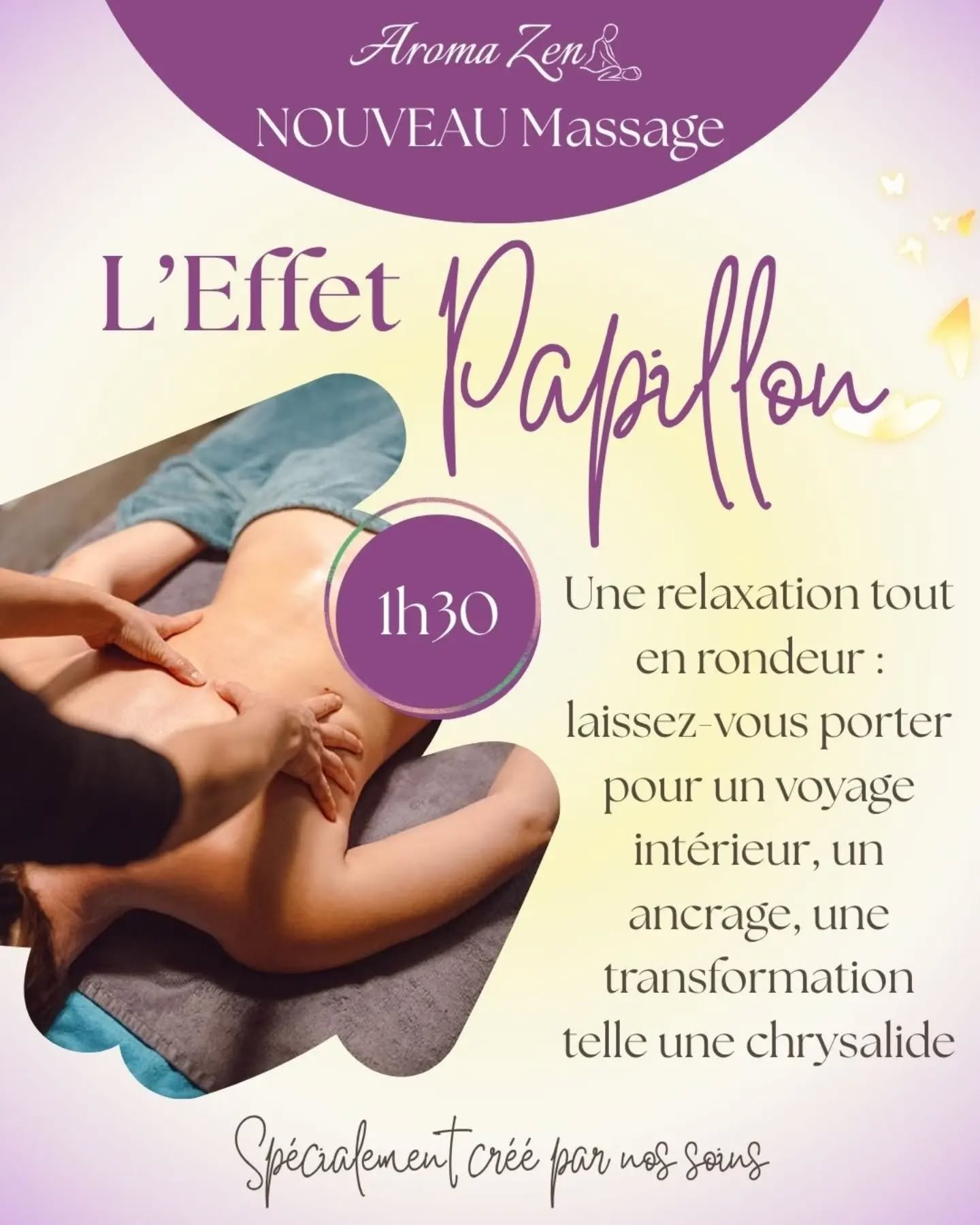 Nouveau massage créé spécialement par nos soins, à découvrir dans votre institut Aroma Zen à…